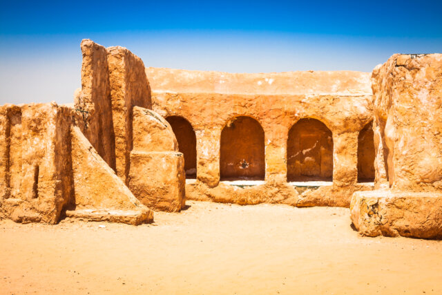 The houses from planet Tatouine - Star Wars film set,Nefta Tunis