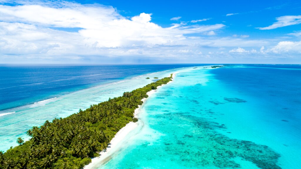 Turquoise waters of Maldives