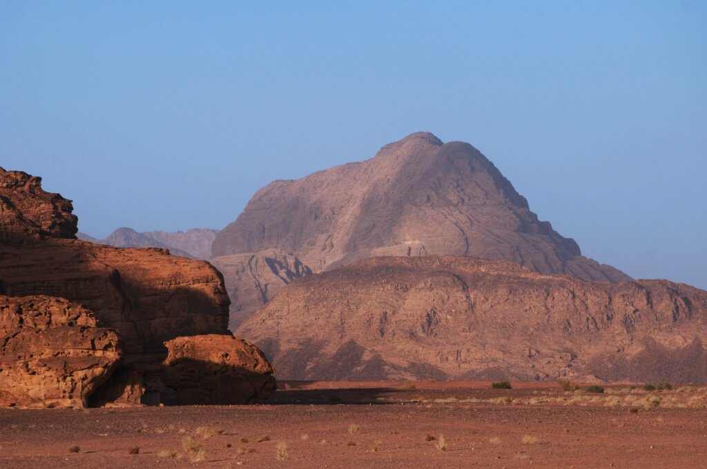 Rocky mountains of Wadi Rum