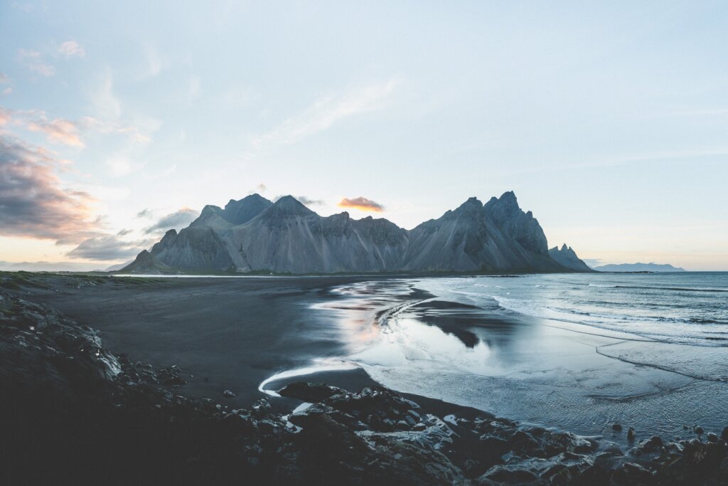 Iceland black sand beach