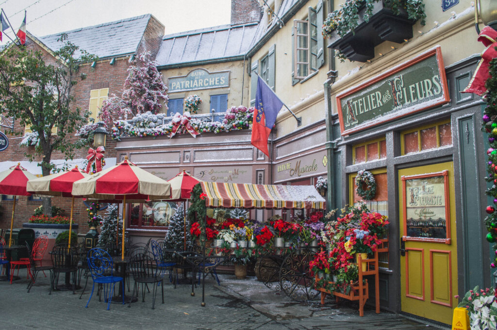 Christmas decor at Universal Studios Hollywood 