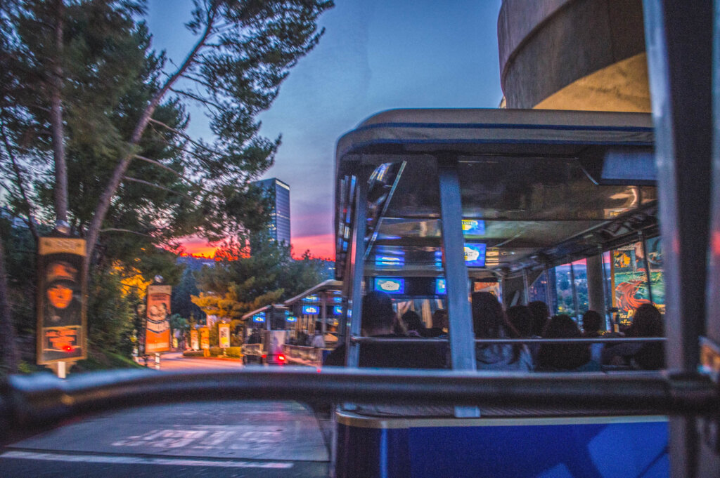 Sunset at Studio Tour in Universal Studios Hollywood 